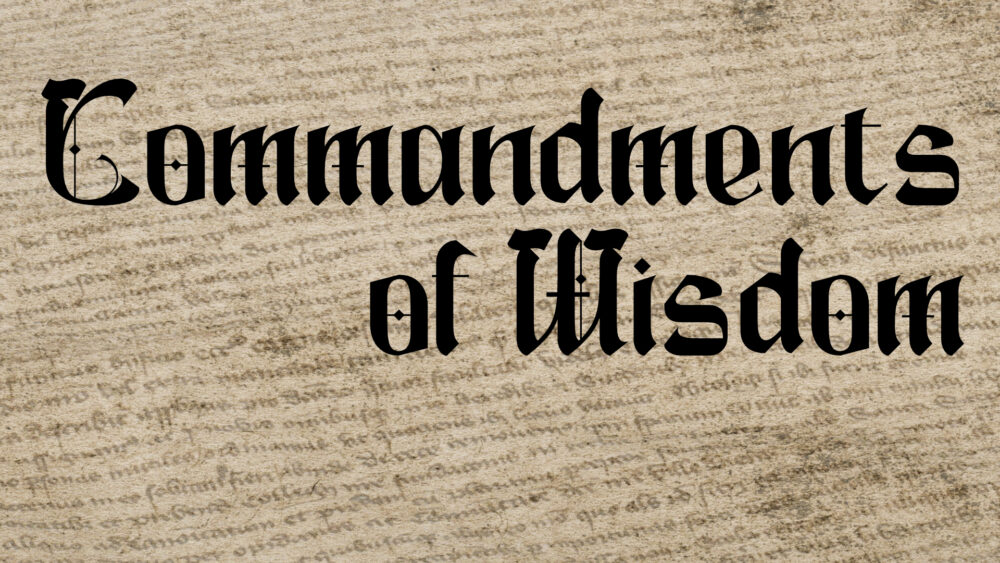 Commandments of Wisdom